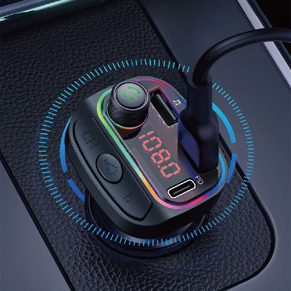 Colorful Mp3 BLUETOOTH Hands-free Fast Car Charger