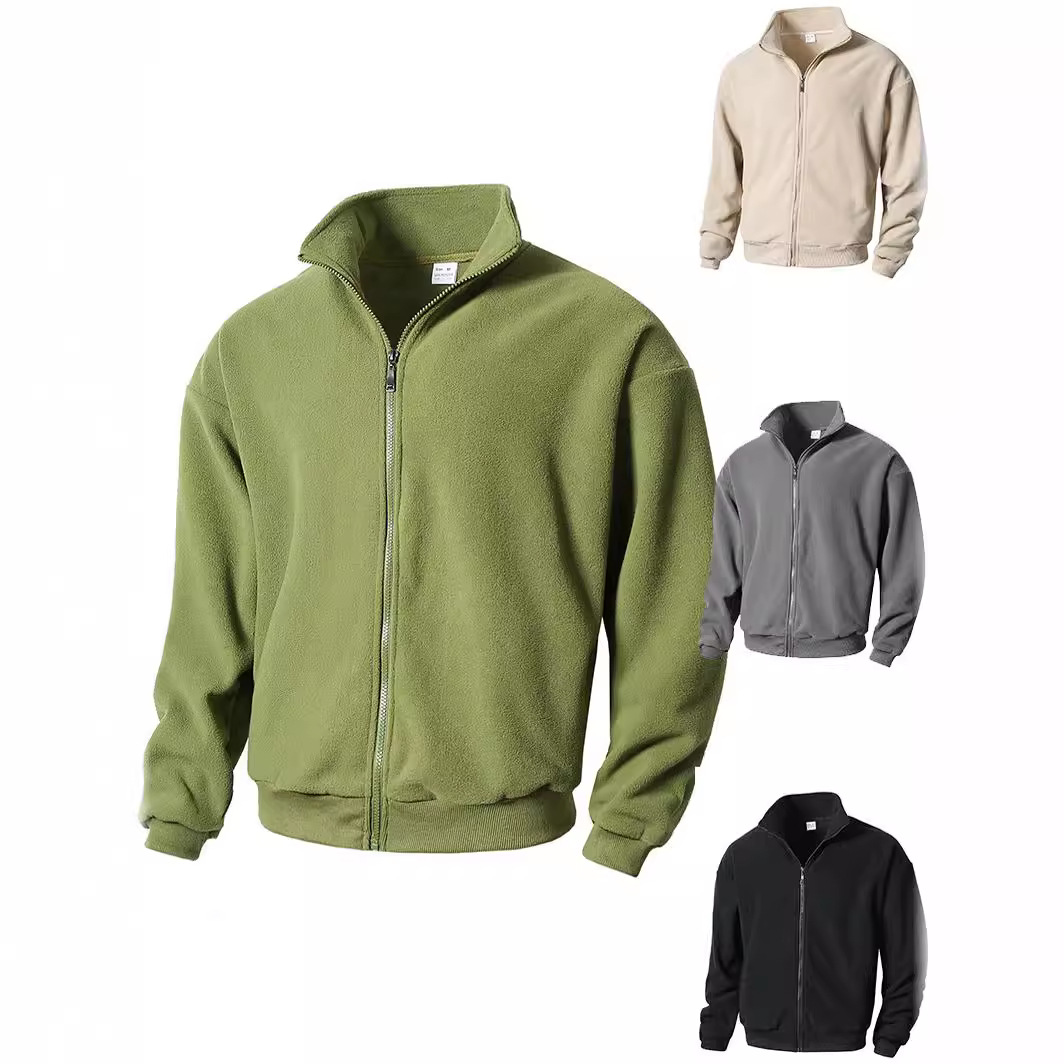 Slim Fit Round Neck Long Sleeves Stand Collar Cardigan Personalized