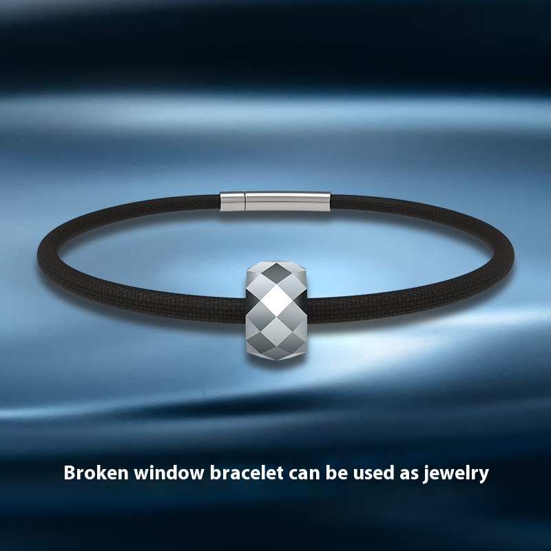 Elastic Contraction Rope Broken Window Cullet Tungsten Steel Bracelet