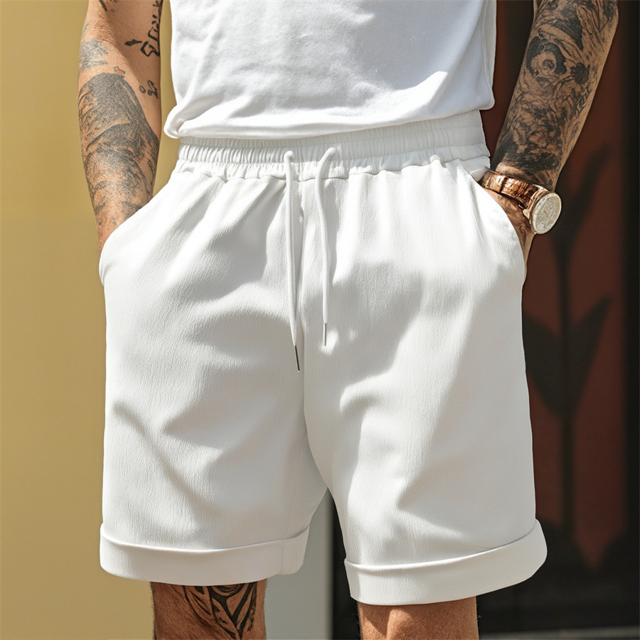 Men's Summer High Street Pleated Shorts