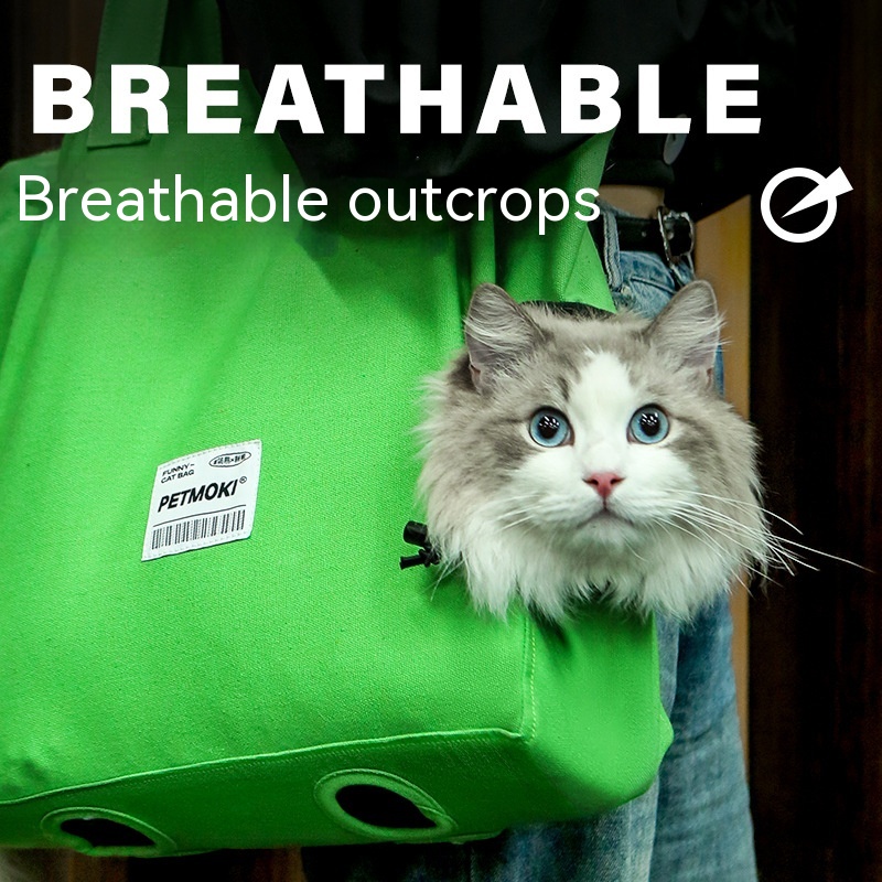 Large Capacity Pet Cat Bag Multifunctional Breathable Dog Canvas Carrier