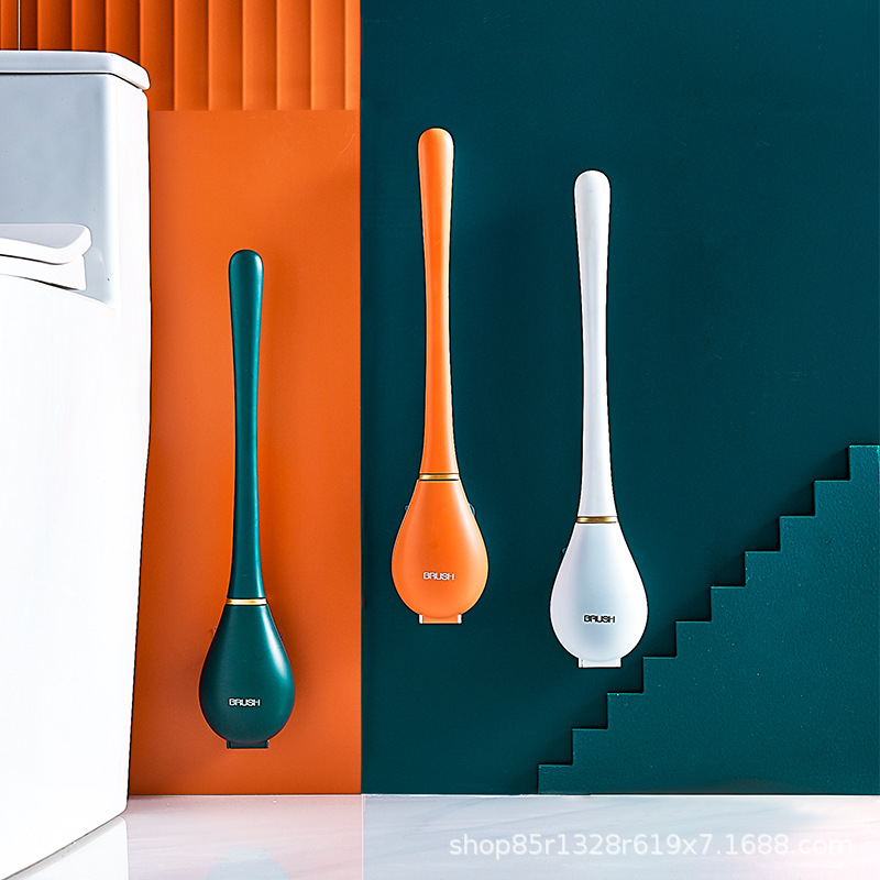 Household Brush Wall-mounted Long-handled Silicone Toilet