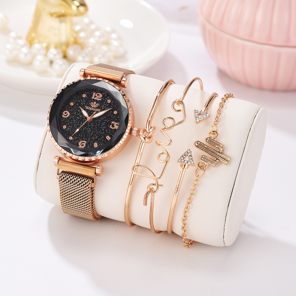 Women Watches Starry Sky Magnet Buckle Fashion Bracelet Wristwatch Roman