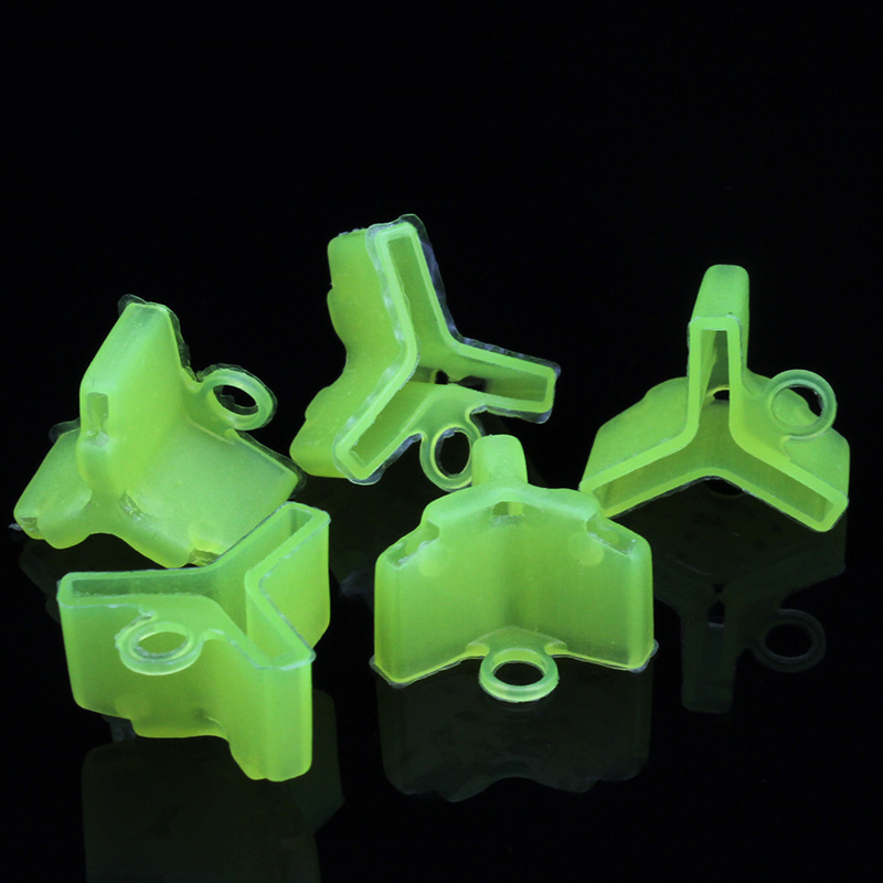 Fluorescent Yellow Fishhook Protective Cover Treble Hook Sets Three