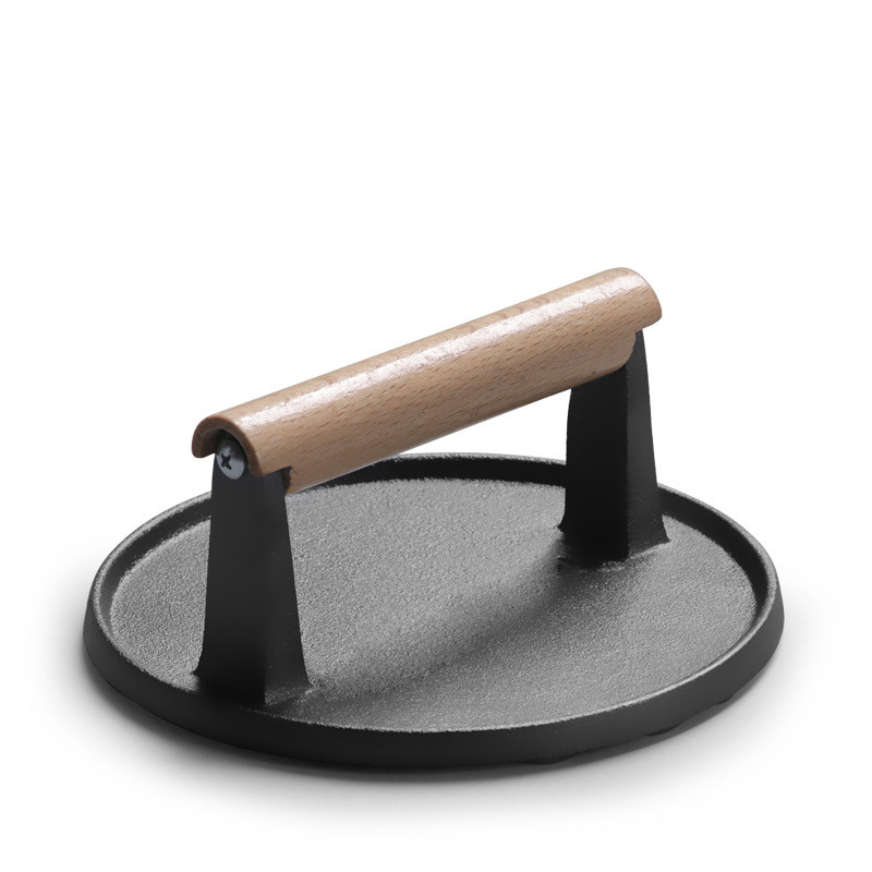 Cast Iron Steak Press Board Barbecue Tools Teppanyaki Squid Outdoor