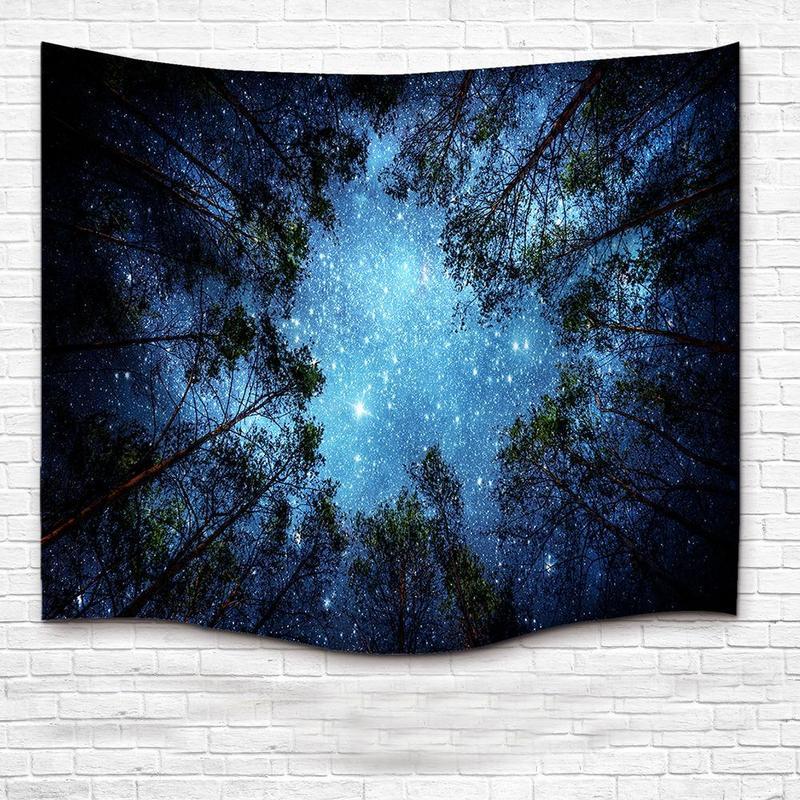 Foreign Trade For Home Decoration Wall Hanging Forest Starry Tapestry