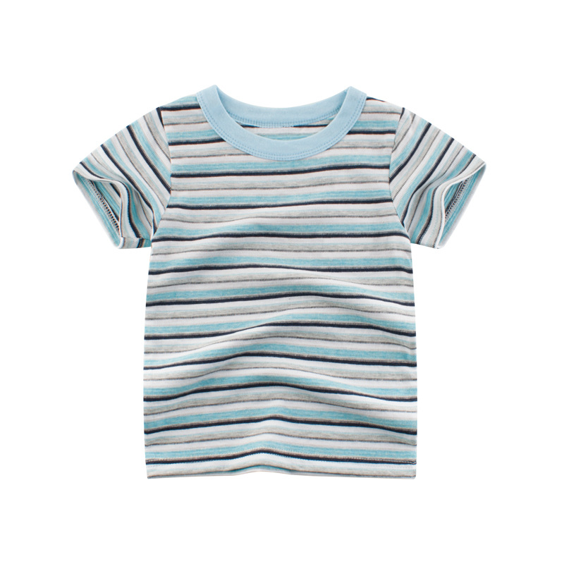 Summer Boys Short-sleeved Striped T-shirt