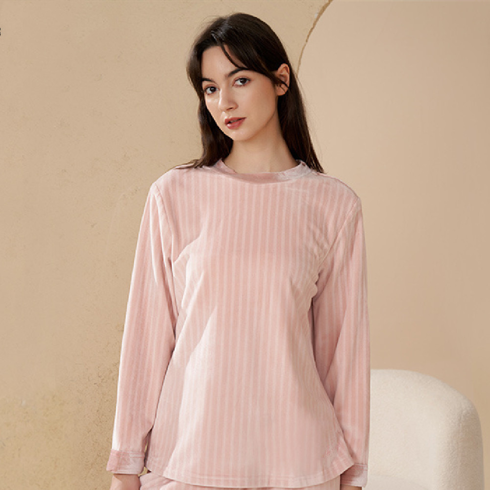 Coral Velvet Pajamas Women's Autumn And Winter Thickening Outfit Flannel