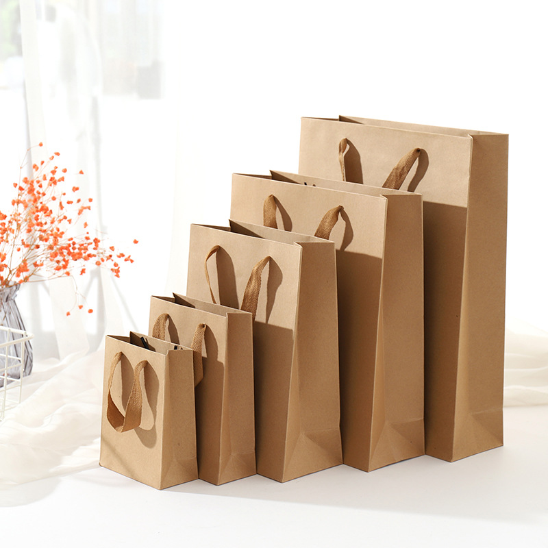 Kraft Paper Bag Tote Custom Clothing Store Bags