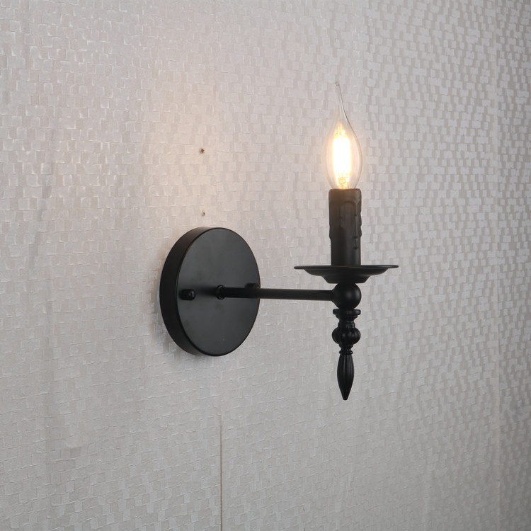 American Retro Small Wall Lamp Industrial Style Iron Hallway Indoor