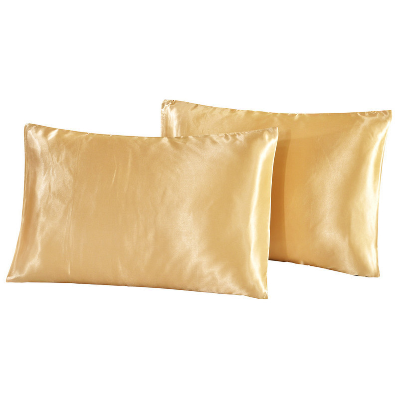 Bedding Pillowcase Pure Color Simple Satin Imitation Silk