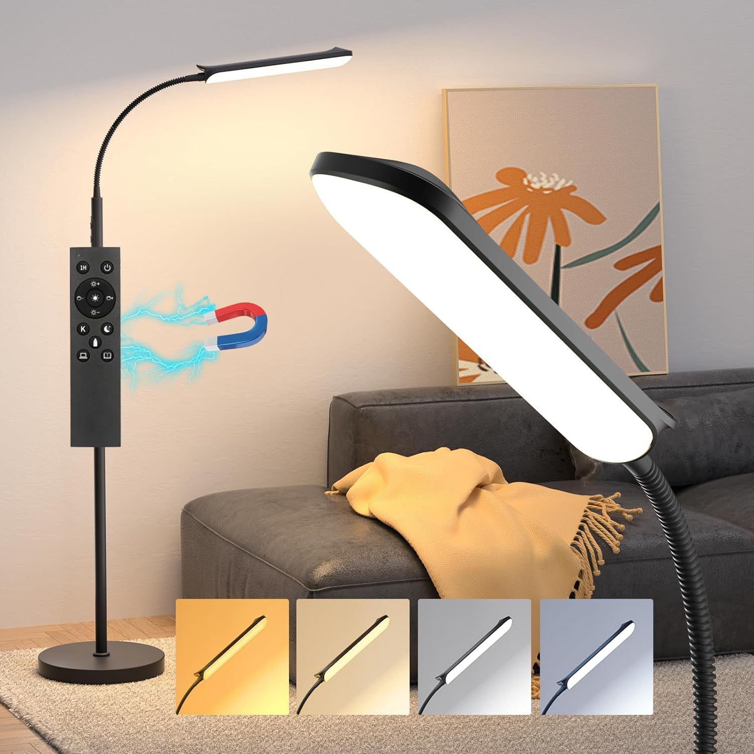 Simple Modern Sofa Bedroom Study LED Eye Protection Table Dual-use