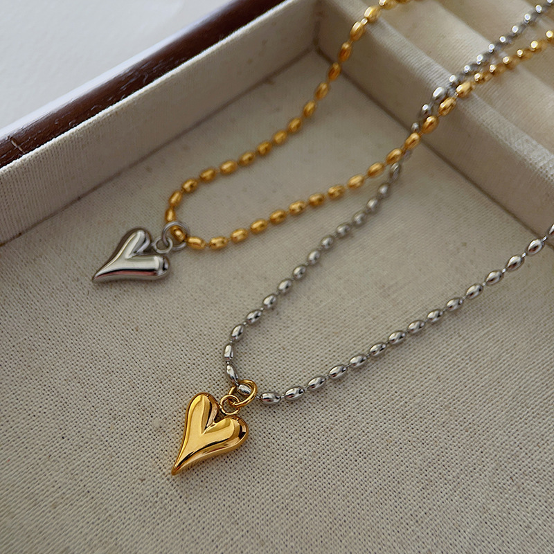 Special-interest Design Gold And Silver Color Matching Titanium Steel