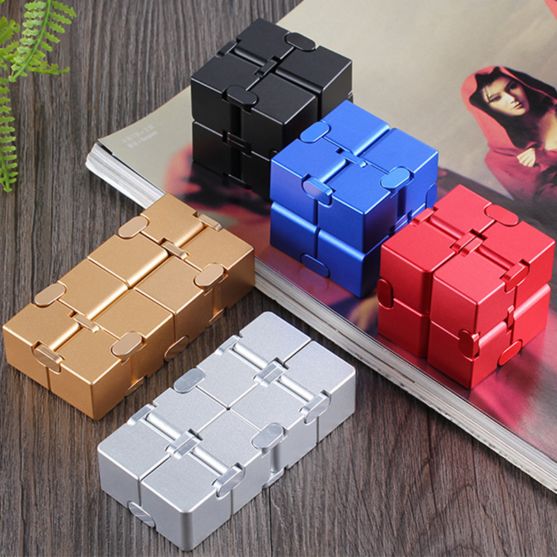 Aluminum Alloy Color Cube Unlimited Decompression Toy Gift