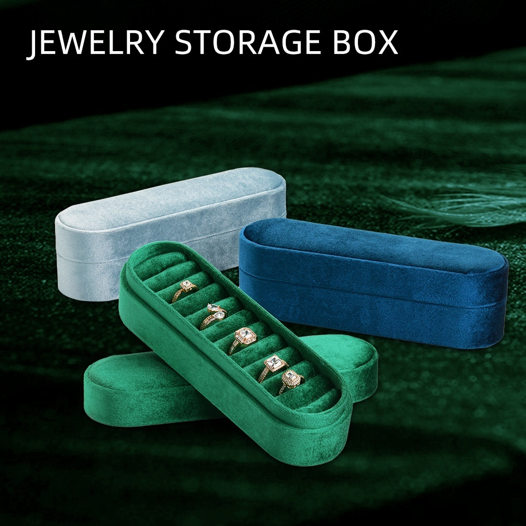Velvet Rings Ear Studs Storage Box