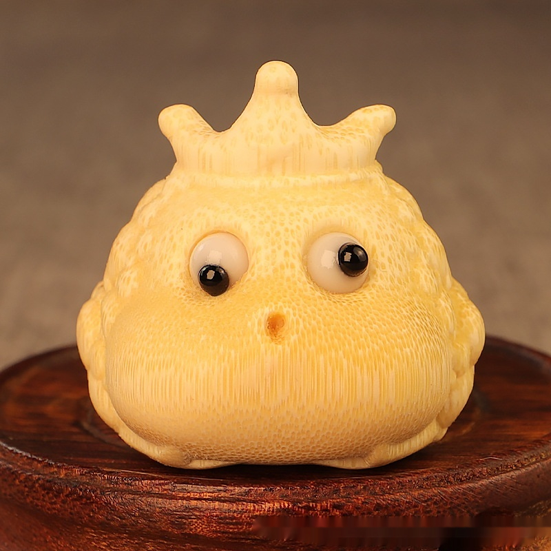 Solid Bamboo Carving Crown Princess Toad Hand Pieces