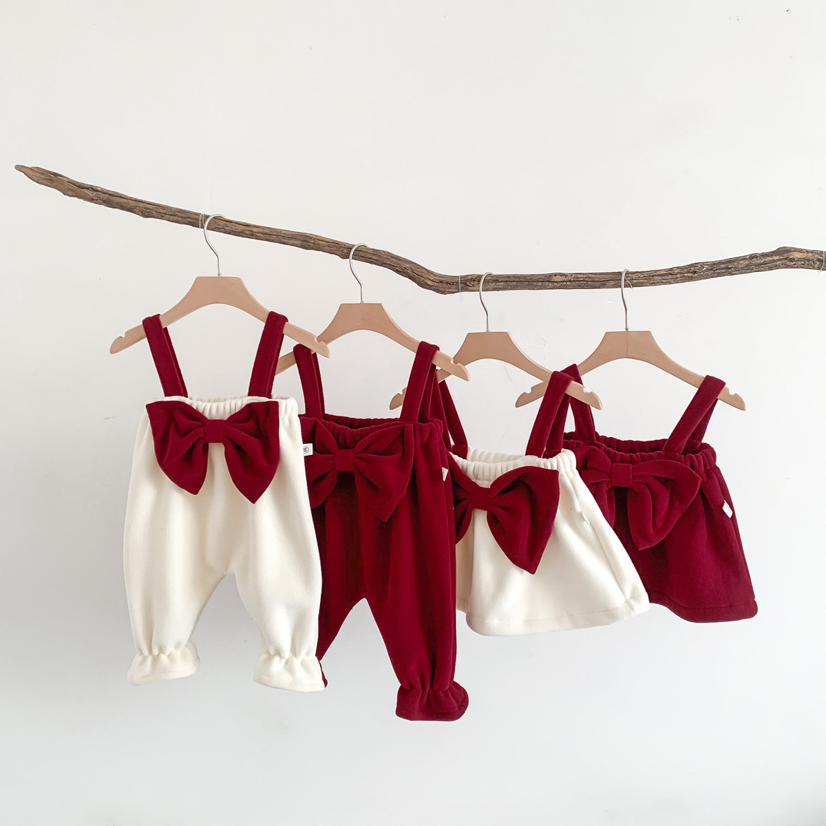 Ins Korean Girls Clothes Autumn Winter Red