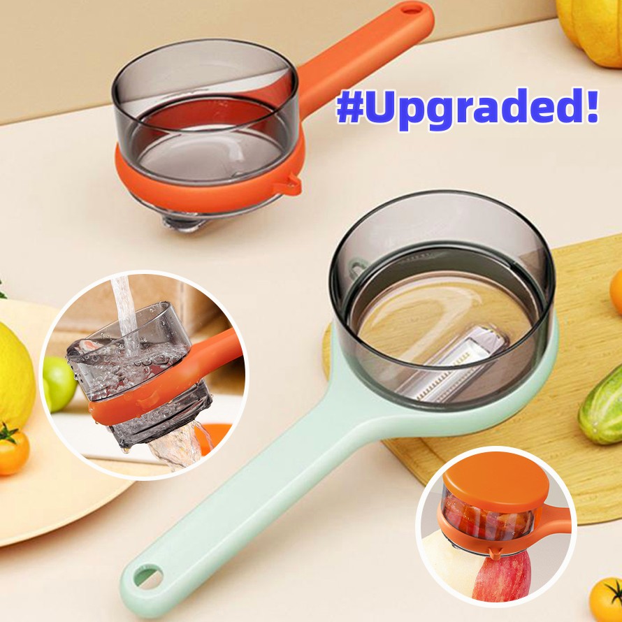Kitchen Multi-functional Peeler With Bucket Storage Scratcher Fruit