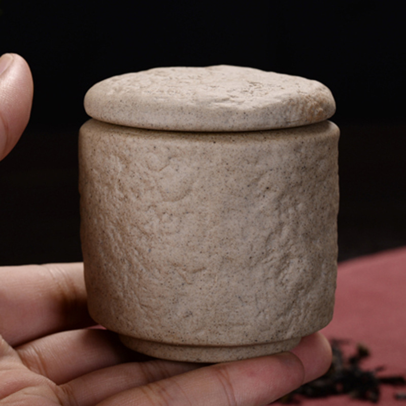 Ceramic Tea Pot Retro Mini Stone Pattern