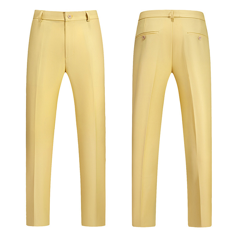 New Boys Straight Solid Color Business Wear Draping Effect Casual Suit