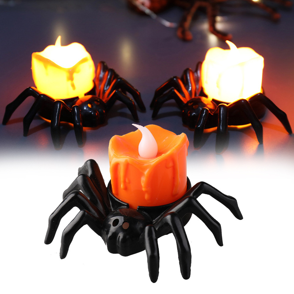 Halloween Festival Atmosphere Creative Spider Candlestick Ornaments