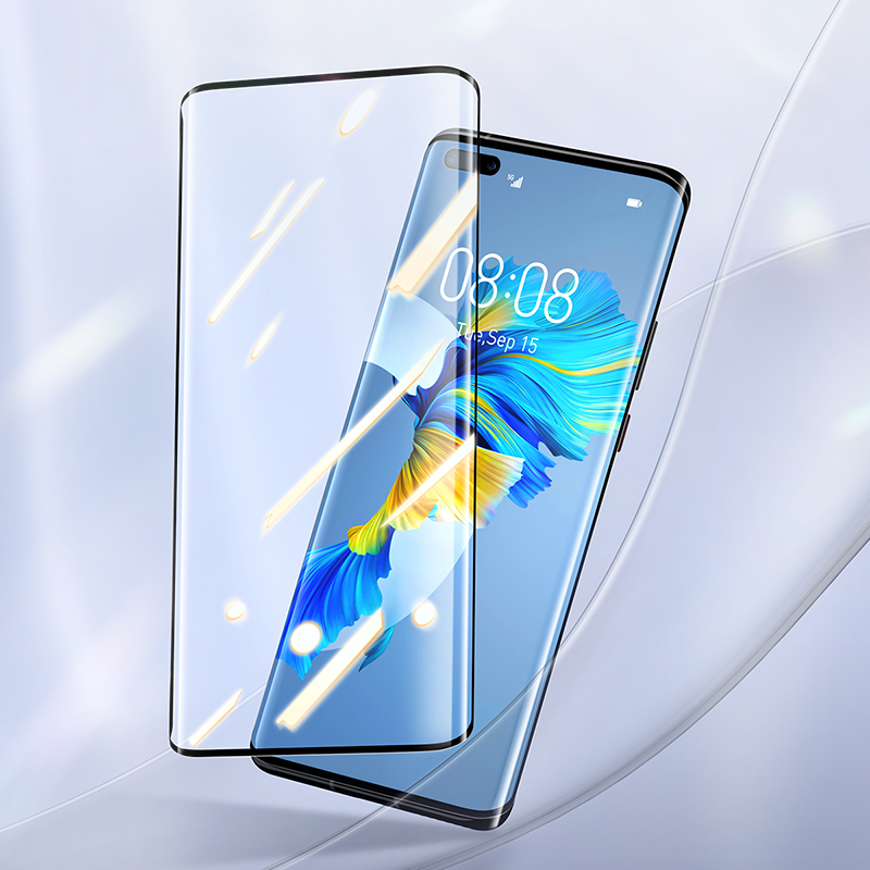 Full Screen Curved Adhesive Tempered Film For Mate40 Pro Single Pack