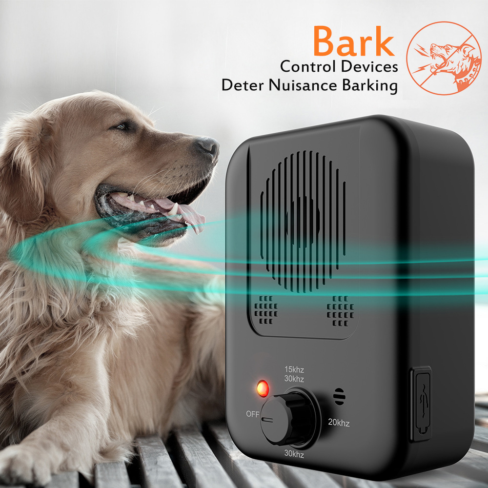 Pets Dog Anti Barking Device Pet Ultrasonic Collars Repeller Outdoor